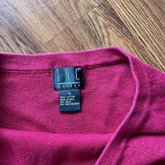 INC Y2k Red Wide Neck Shirt Top Size Small - Picture 3 of 3